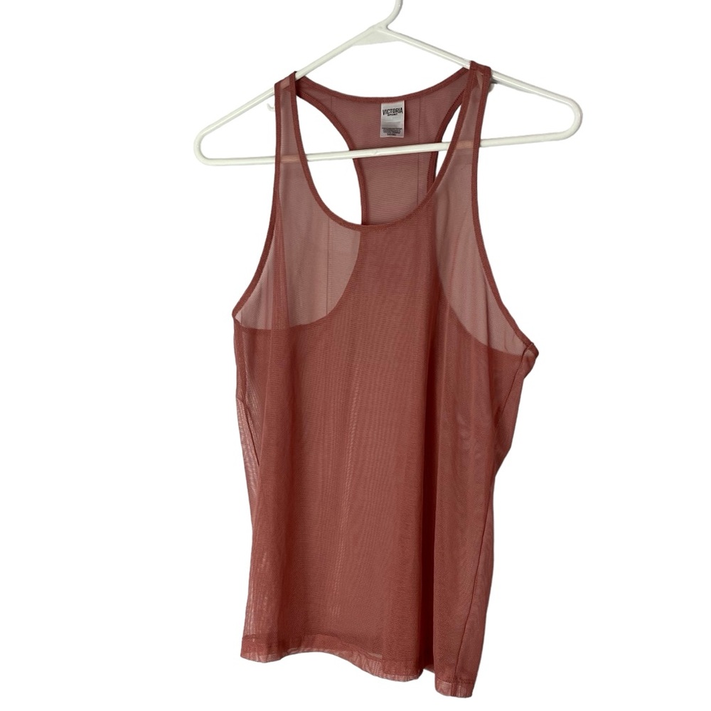 Victoria Sport Victoria’s Secret mesh racerback tank top mauve rose pink small